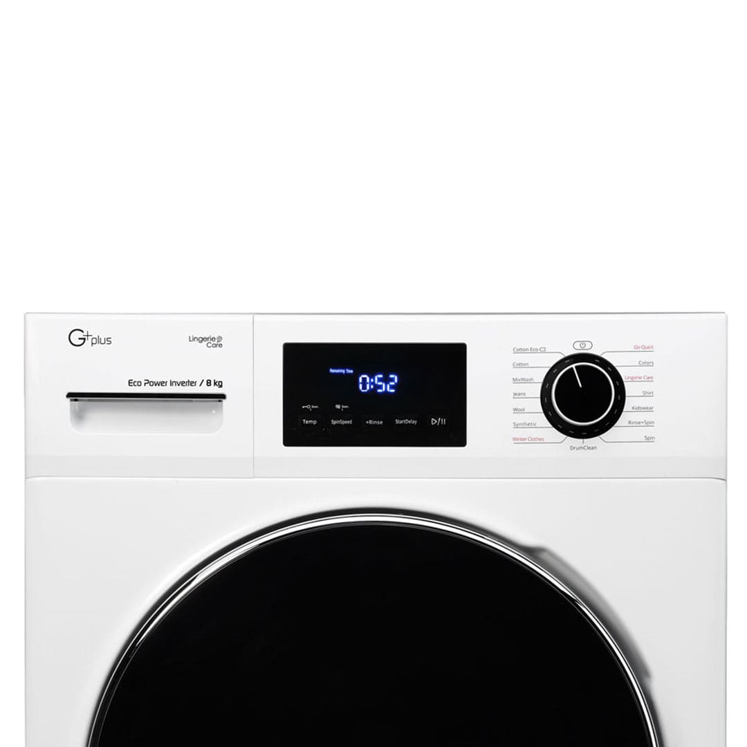 ماشین لباسشویی 8 کیلویی جی‌ پلاس مدل GWM-K844W 