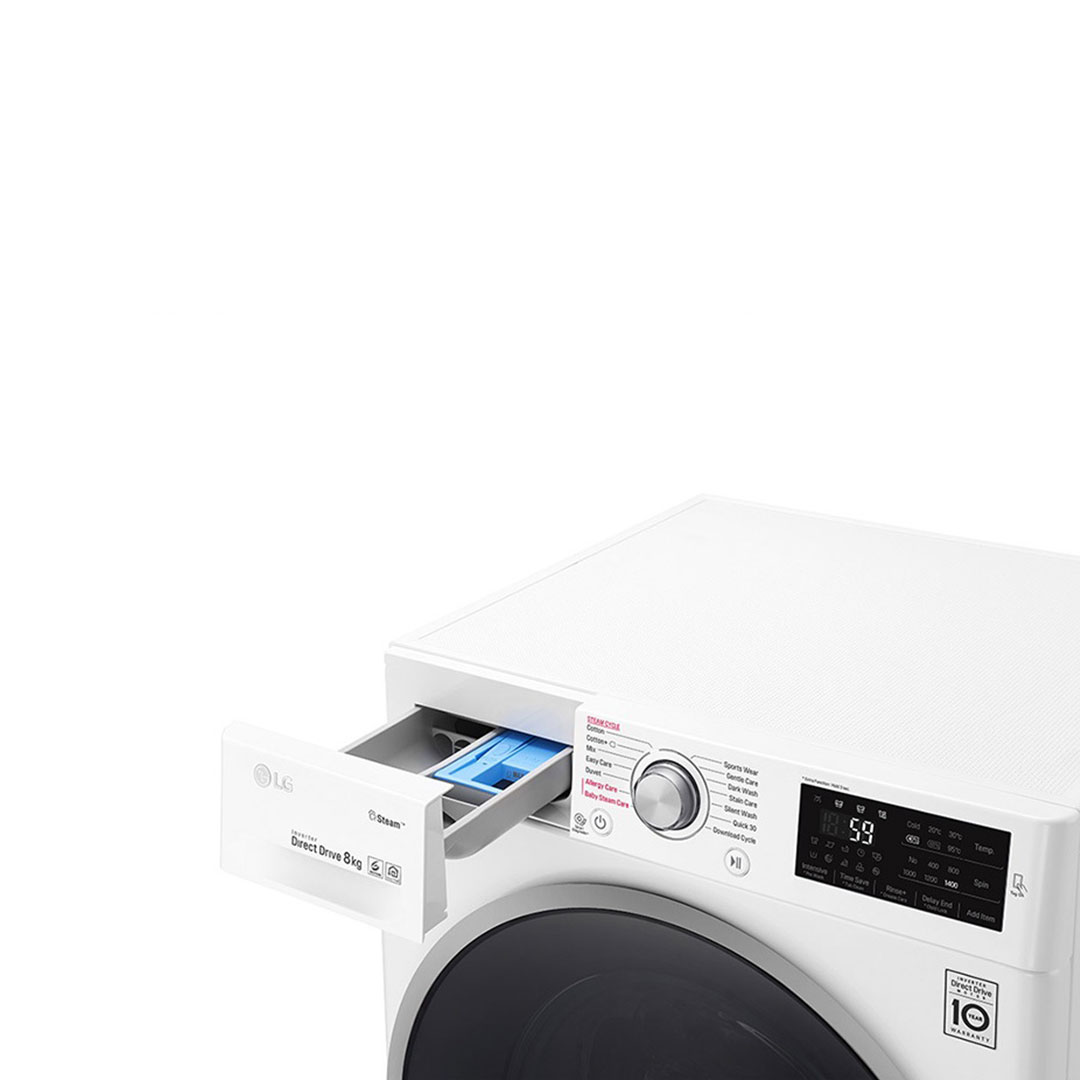 ماشین لباسشویی 8 کیلویی ال جی  مدل WM843SW
