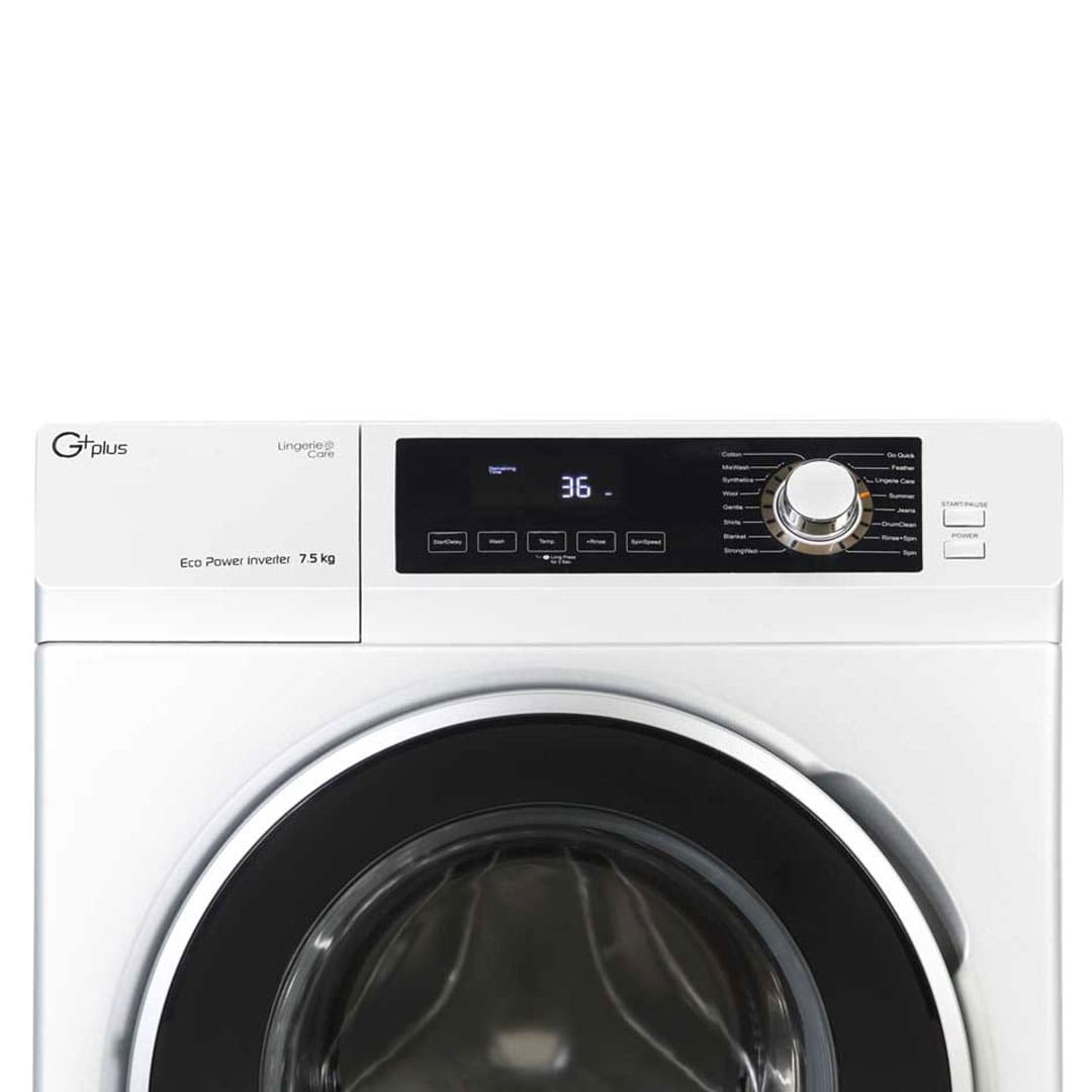 ماشین لباسشویی 7.5 کیلویی جی‌ پلاس مدل GWM-K723W