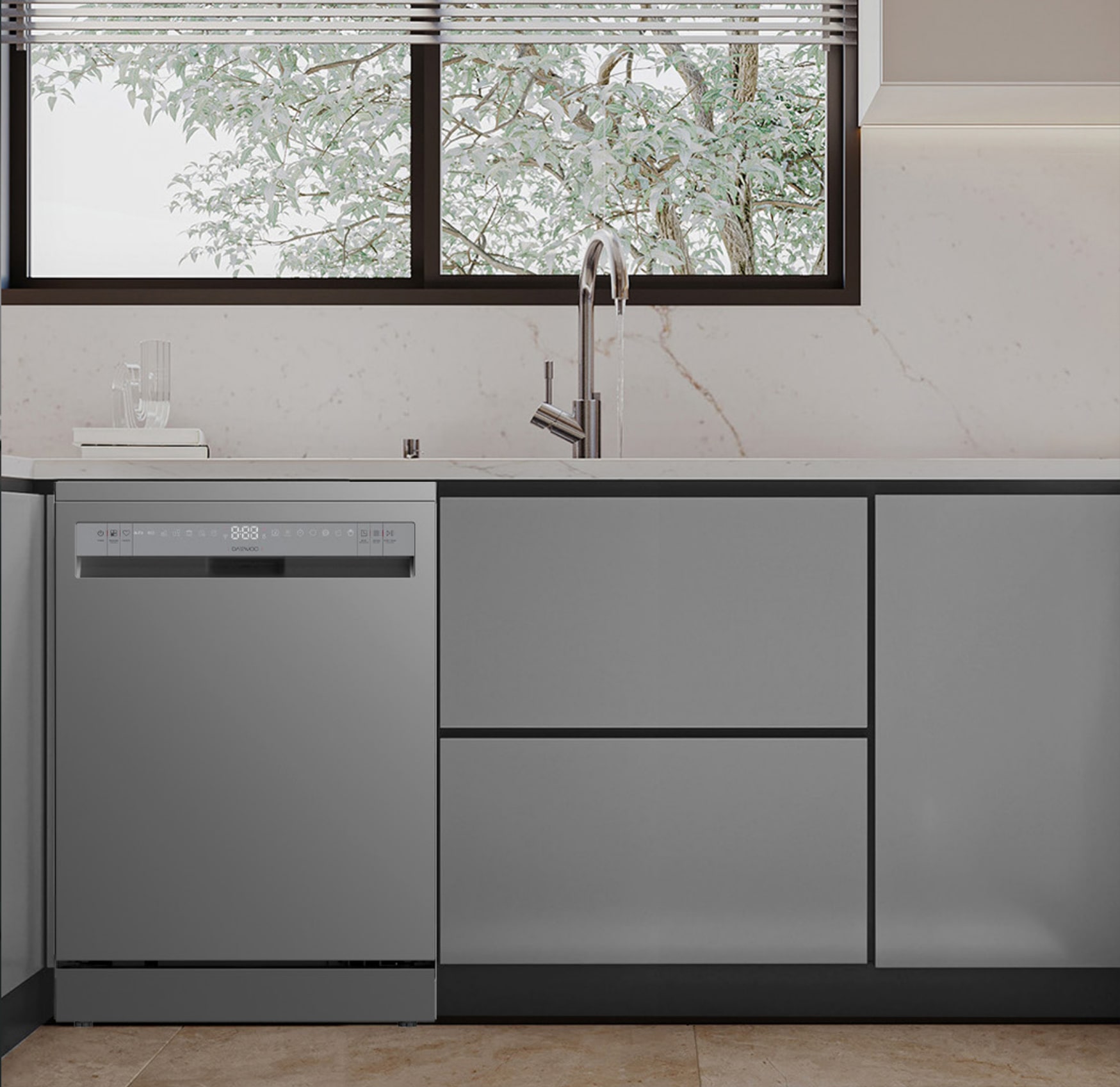 ماشین ظرفشویی دوو 14 نفره مدل DW-200S